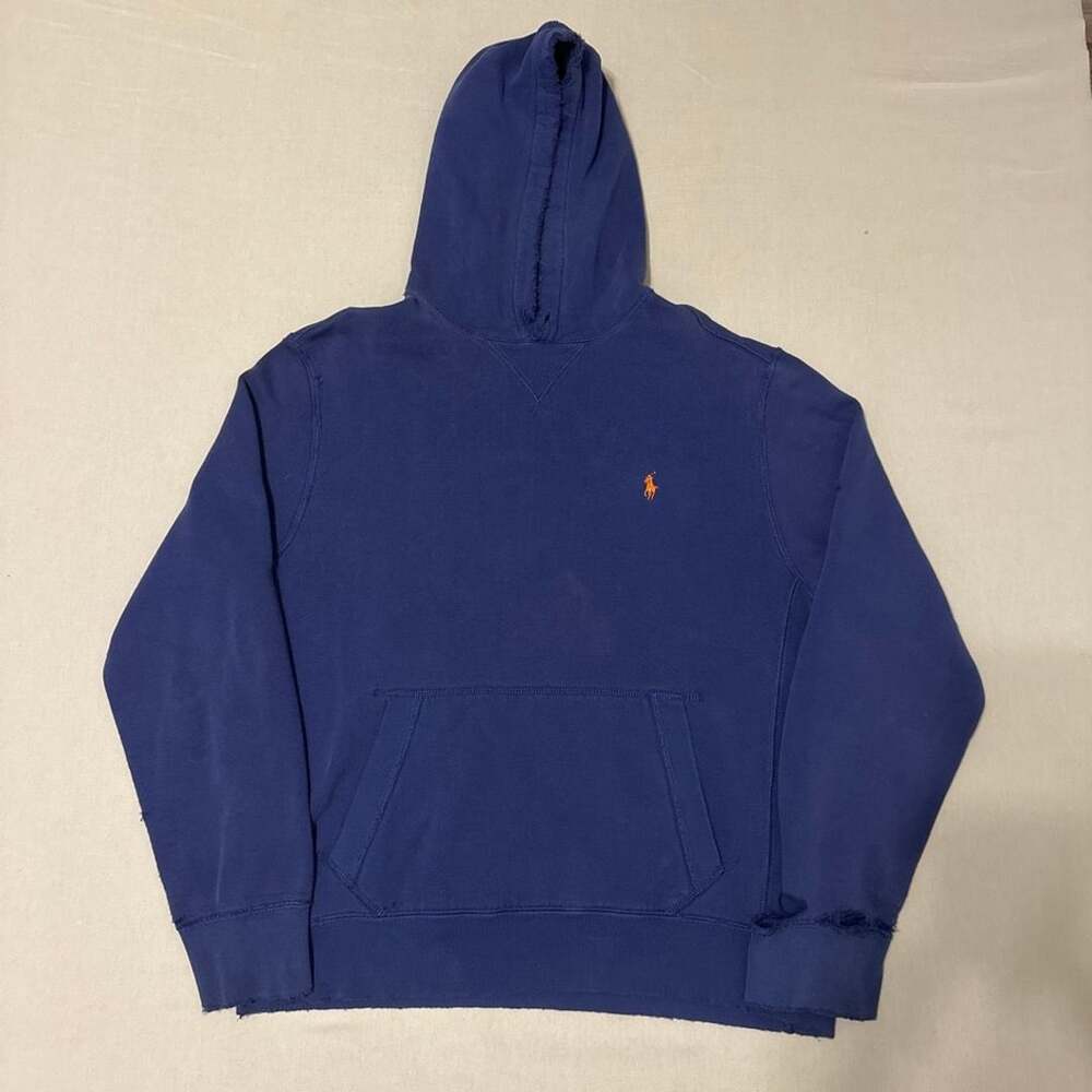Polo Ralph Lauren French Terry Pullover Hoodie Blue Size L